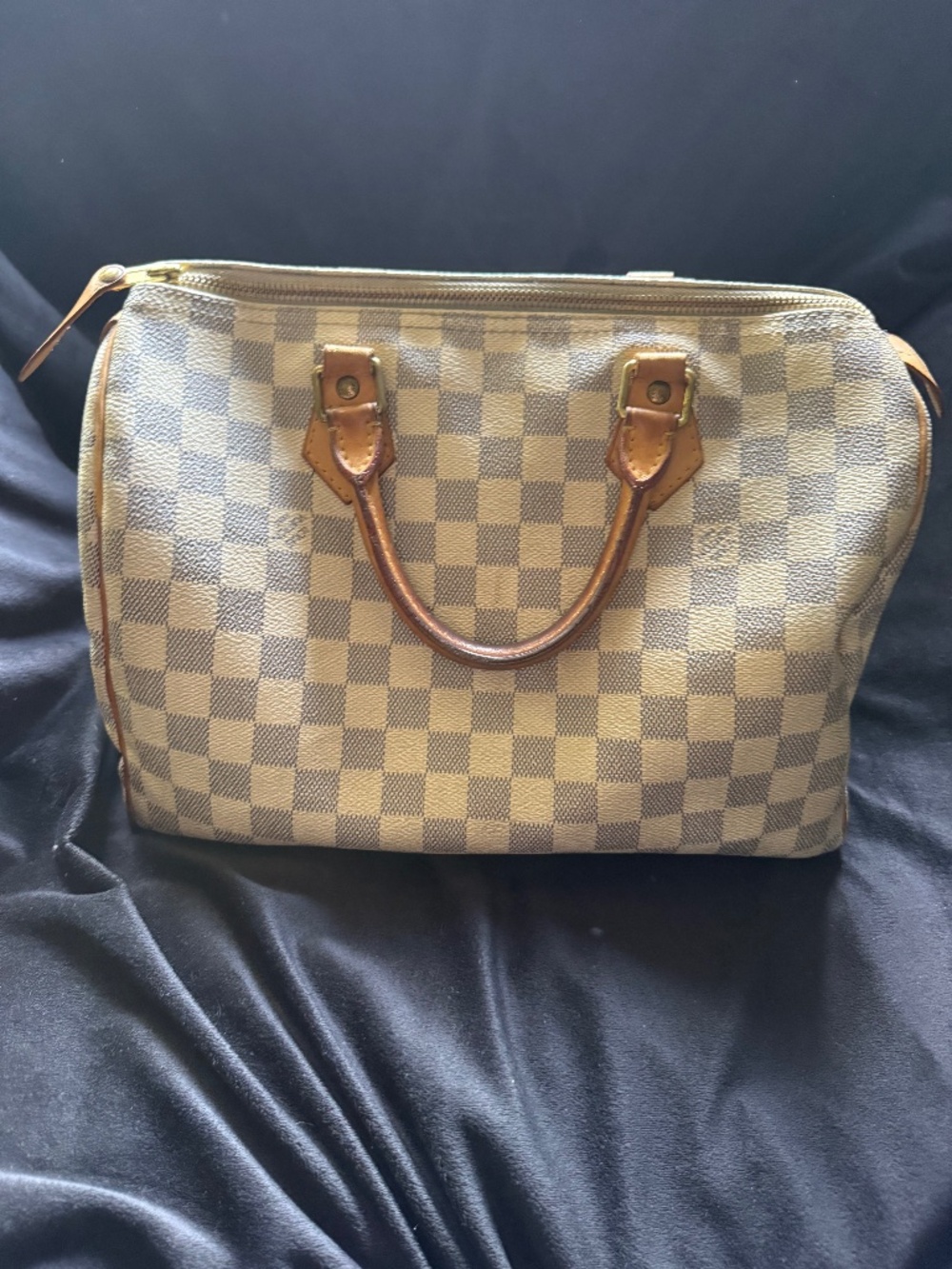 Louis Vuitton Speedy 30 Handbag in Damier Azur canvas